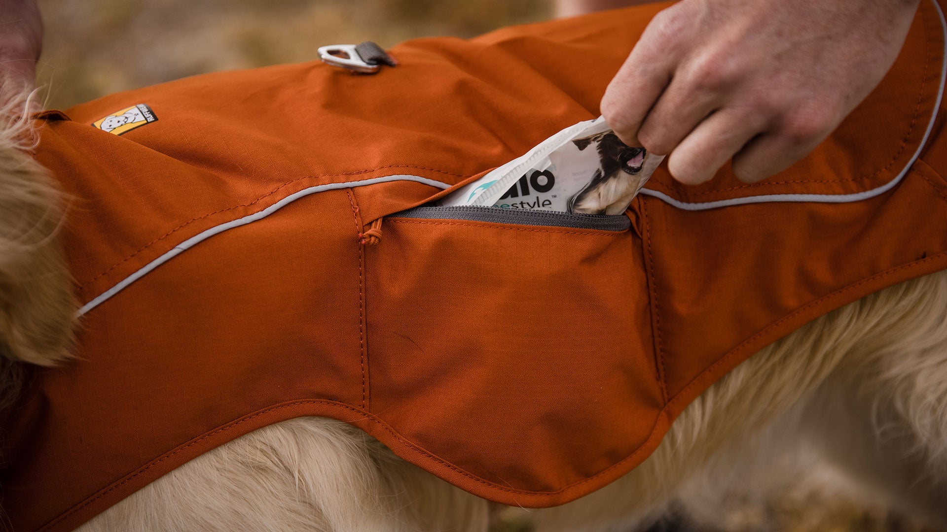 Overcoat Fuse Dog Coat with Built In Harness Ruffwear