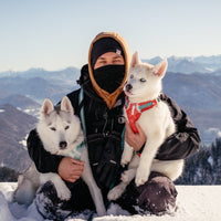 michael and his two huskies.